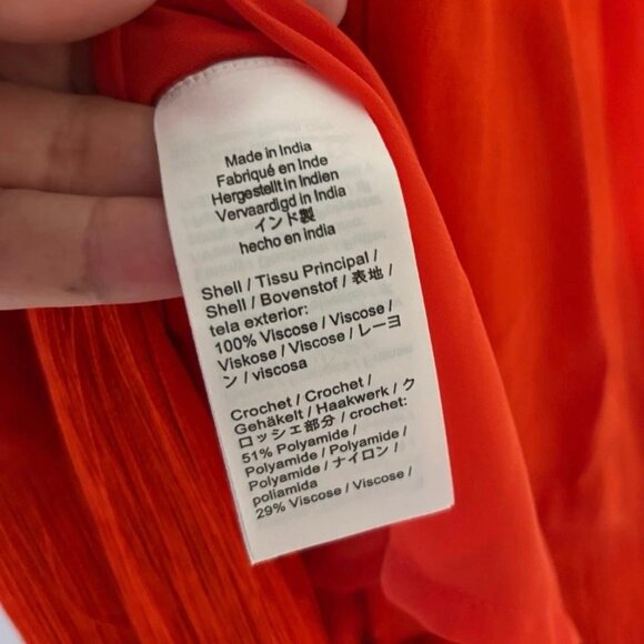 NWT J.Crew Collection Fringe Trim Slip Dress In Scarlet Heat Size 8 - Picture 6 of 7